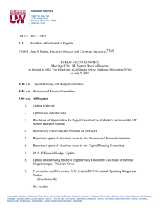 DATE:  July 1, 2015 TO: Members of the Board of Regents