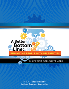 BLUEPRINT FOR GOVERNORS 2012-2013 Chair ’s Initiative National Governors Association