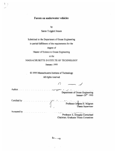 Forces  on underwater  vehicles degree of