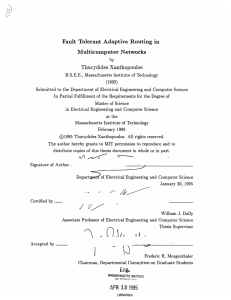 Multicomputer Networks Fault  Tolerant  Adaptive  Routing  in