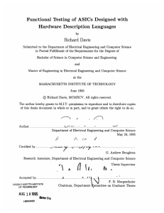 Functional Testing of ASICs Designed  with Hardware Description  Languages