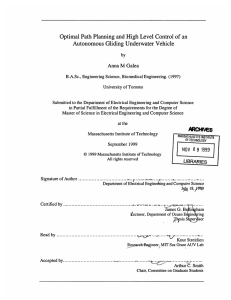 Optimal Path Planning and High Level Control of an