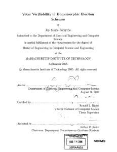 Voter  Verifiability  in  Homomorphic  Election Schemes