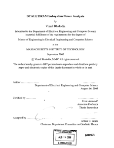 SCALE DRAM  Subsystem  Power  Analysis Vimal  Bhalodia