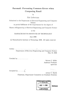 Facemail:  Preventing  Common  Errors when Composing  Email