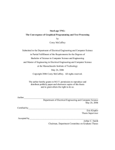 StarLogo TNG: The Convergence of Graphical Programming and Text Processing by