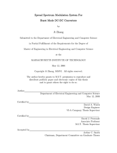 Spread Spectrum Modulation System For  Burst Mode DC-DC Converters Ji Zhang