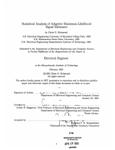 Statistical  Analysis  of Adaptive  Maximum-Likelihood Signal  Estimator