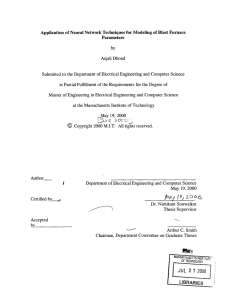 Application  of Neural  Network  Techniques  for Modeling... Parameters by Anjali  Dhond