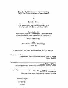 Portable  High-Performance  Supercomputing: High-Level Platform-Dependent  Optimization