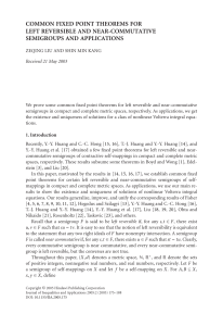 COMMON FIXED POINT THEOREMS FOR LEFT REVERSIBLE AND NEAR-COMMUTATIVE SEMIGROUPS AND APPLICATIONS