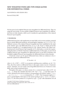 NEW WEIGHTED POINCARÉ-TYPE INEQUALITIES FOR DIFFERENTIAL FORMS