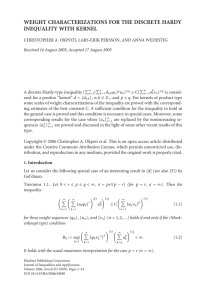 WEIGHT CHARACTERIZATIONS FOR THE DISCRETE HARDY INEQUALITY WITH KERNEL