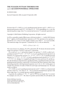 THE FUGLEDE-PUTNAM THEOREM FOR ( p