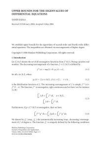 UPPER BOUNDS FOR THE EIGENVALUES OF DIFFERENTIAL EQUATIONS