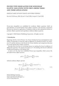 PICONE-TYPE INEQUALITIES FOR NONLINEAR ELLIPTIC EQUATIONS WITH FIRST-ORDER TERMS AND THEIR APPLICATIONS