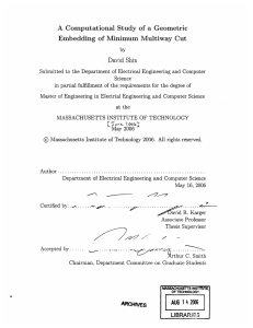 A.  Computational  Study  of  a ... Embedding  of  Minimum  Multiway  Cut