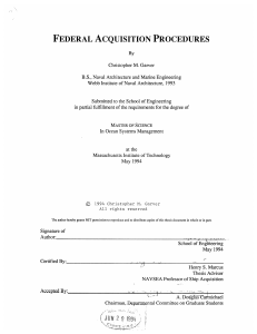 FEDERAL  ACQUISITION  PROCEDURES