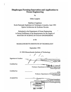 Diaphragm Forming:Innovation and Application to Ocean Engineering