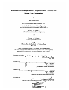 A Propeller Blade  Design  Method  Using ... Viscous  Flow  Computations