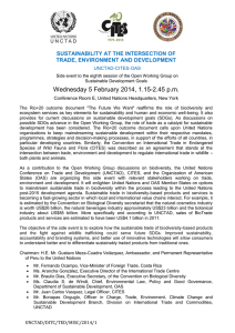 Wednesday 5 February 2014, 1.15-2.45 p.m. SUSTAINABILITY AT THE INTERSECTION OF UNCTAD-CITES-OAS