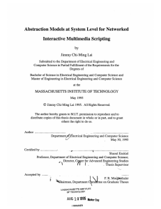 Abstraction Models  at System  Level  for Networked by