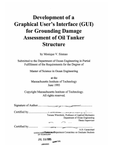Development  of a Graphical User's Interface (GUI) for Grounding Damage