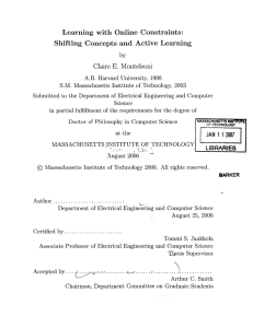 Constraints: Shifting  Concepts  and  Active  Learning E.