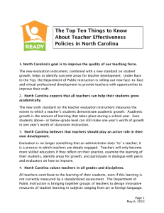The Top Ten Things to Know About Teacher Effectiveness