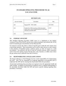 STANDARD OPERATING PROCEDURE NO. 66 GAS ANALYZER  REVISION LOG