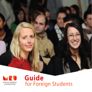 www.mruni.eu Guide for Foreign Students