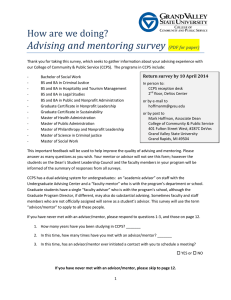 Advising and mentoring survey How are we doing?  (PDF for paper)