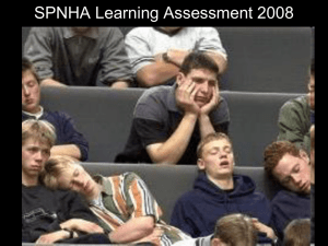SPNHA Learning Assessment 2008
