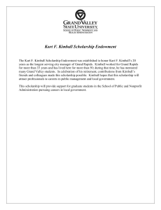 Kurt F. Kimball Scholarship Endowment