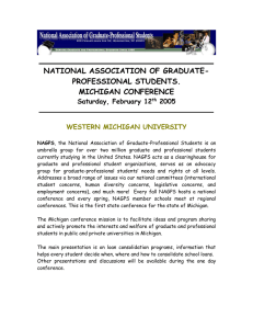 NATIONAL ASSOCIATION OF GRADUATE- PROFESSIONAL STUDENTS. MICHIGAN CONFERENCE