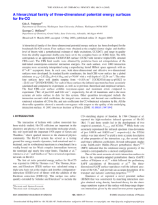 A hierarchical family of three-dimensional potential energy surfaces for He-CO