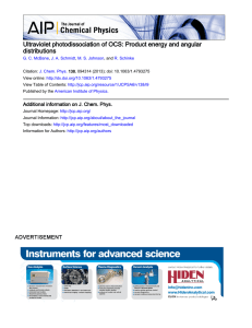 Ultraviolet photodissociation of OCS: Product energy and angular distributions