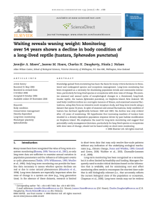 Waiting reveals waning weight: Monitoring a long-lived reptile (tuatara, Sphenodon punctatus)