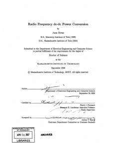 Radio  Frequency  dc-dc  Power  Conversion by