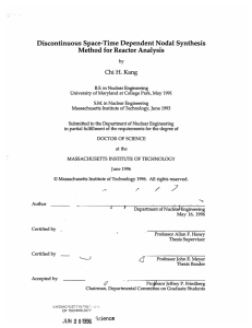 Discontinuous  Space-Time  Dependent Nodal Synthesis Method  for Reactor Analysis