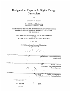 Design  of an Exportable  Digital  Design Curriculum