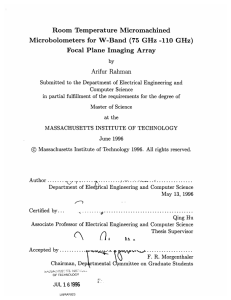 Room  Temperature Micromachined GHz) Focal  Plane  Imaging  Array