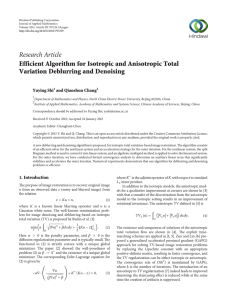 Research Article Efficient Algorithm for Isotropic and Anisotropic Total Yuying Shi