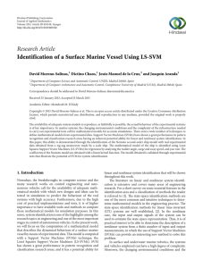 Research Article Identification of a Surface Marine Vessel Using LS-SVM David Moreno-Salinas,