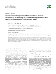 Research Article Approximation Analysis for a Common Fixed Point of