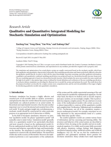 Research Article Qualitative and Quantitative Integrated Modeling for Stochastic Simulation and Optimization