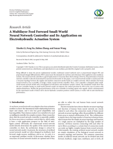 Research Article A Multilayer Feed Forward Small-World Electrohydraulic Actuation System