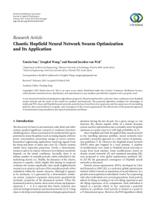 Research Article Chaotic Hopfield Neural Network Swarm Optimization and Its Application Yanxia Sun,