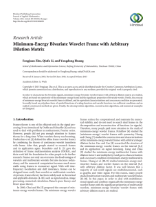 Research Article Minimum-Energy Bivariate Wavelet Frame with Arbitrary Dilation Matrix