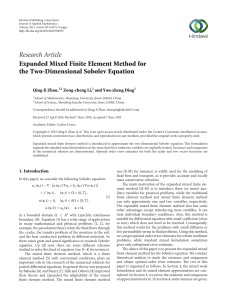 Research Article Expanded Mixed Finite Element Method for the Two-Dimensional Sobolev Equation